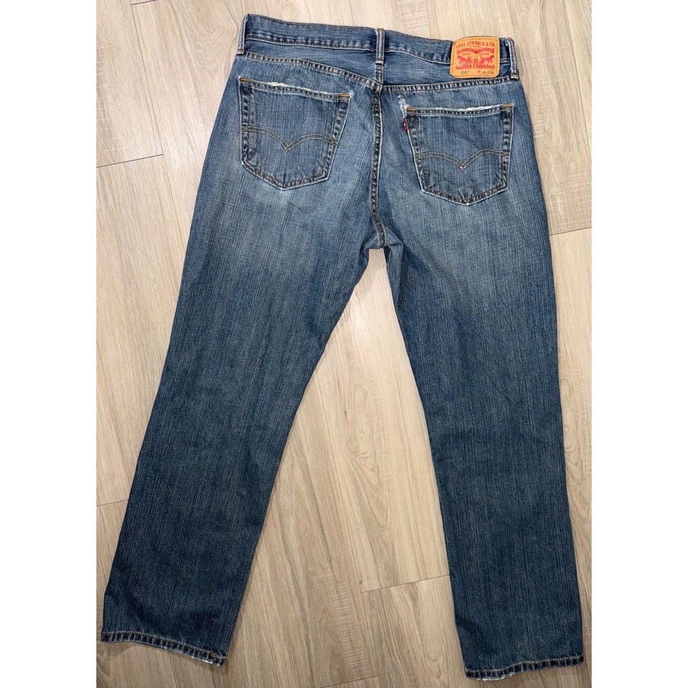 Levis 559 Relaxed Straight Leg Jeans Mens 36x34 Medium Wash Blue Denim